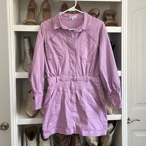 lilac utility style dress